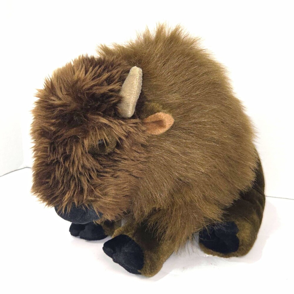 Wild Republic Buffalo Bison Plush Stuffed Animal Small Brown